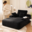 Sofá-Cama Velvet de Algodão, Super Confortável e Abre Sozinho + BRINDE: Manta de Pelúcia